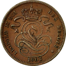 Coin, Belgium, Leopold II, Centime, 1902, AU(55-58), Copper, KM:33.3