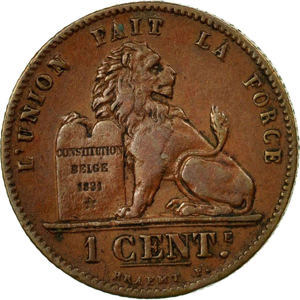 Coin, Belgium, Leopold II, Centime, 1902, AU(55-58), Copper, KM:33.3
