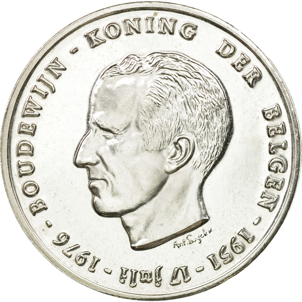 Coin, Belgium, 250 Francs, 250 Frank, 1976, Brussels, AU(55-58), Silver,KM 158.1