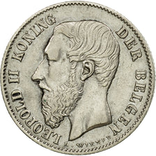 Coin, Belgium, Leopold II, 50 Centimes, 1898, AU(50-53), Silver, KM:27