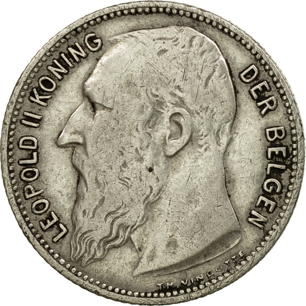 Coin, Belgium, Franc, Léopold II, 1904, EF(40-45), Silver, KM:57.1