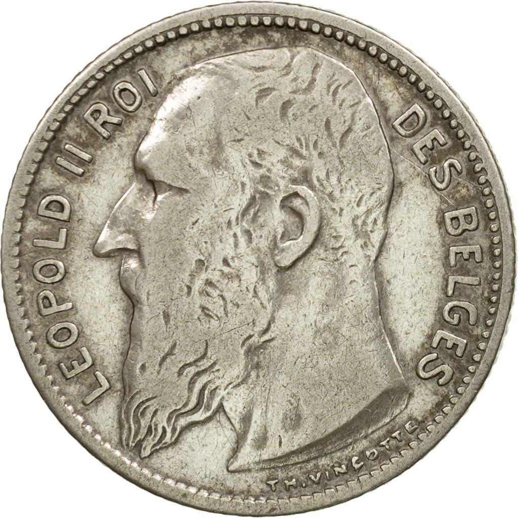 Coin, Belgium, Franc, Léopold II, 1904, EF(40-45), Silver, KM:56.1