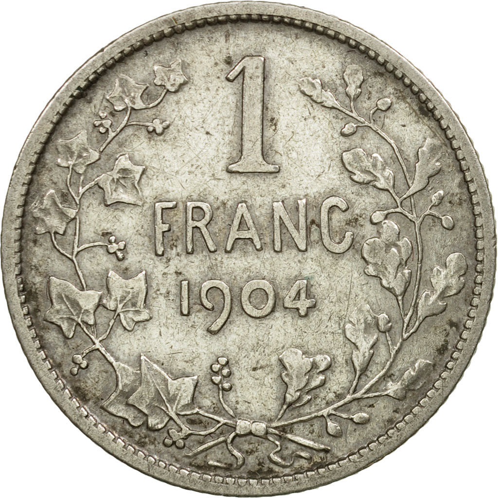 Coin, Belgium, Franc, Léopold II, 1904, EF(40-45), Silver, KM:56.1