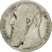 Münze, Belgien, Léopold II, 50 Centimes, 1901, S+, Silber, KM:50