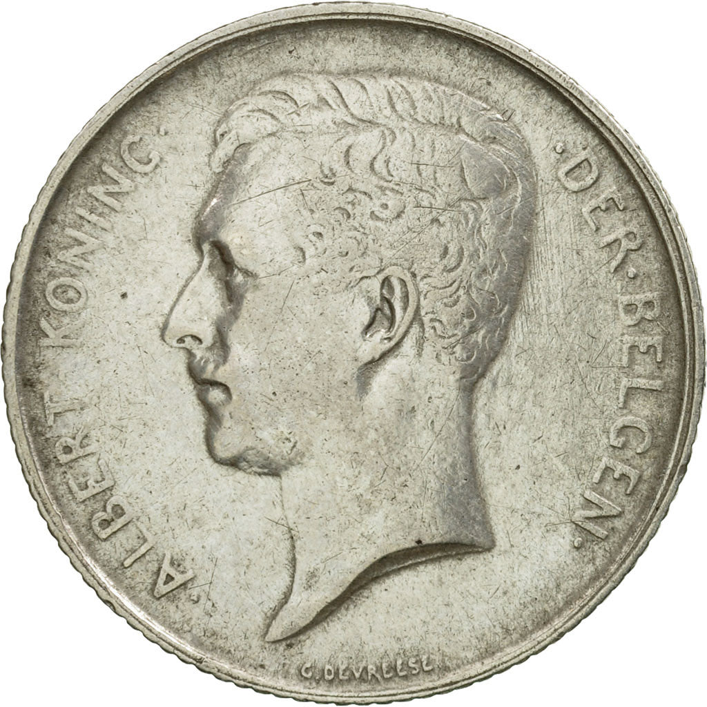 Coin, Belgium, Albert I, Franc, 1910, EF(40-45), Silver, KM:73.1