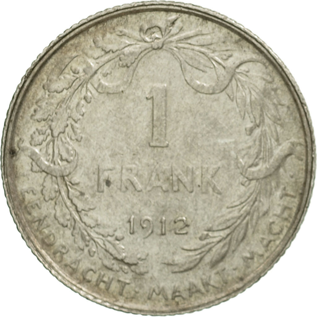 Coin, Belgium, Franc, 1912, EF(40-45), Silver, KM:73.1