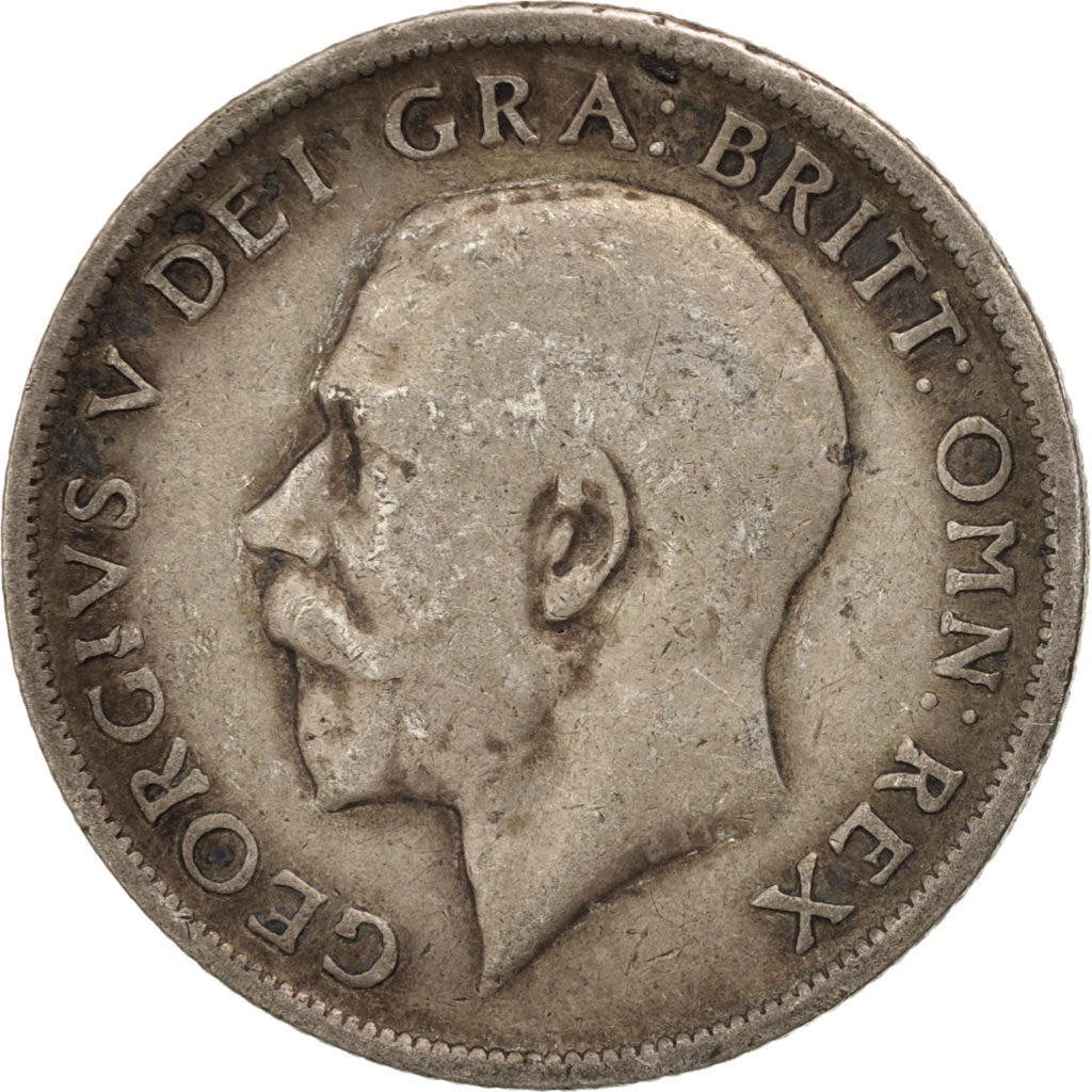 GREAT BRITAIN, Shilling, 1917, KM #816, VF(30-35), Silver, 23.5, 5.54