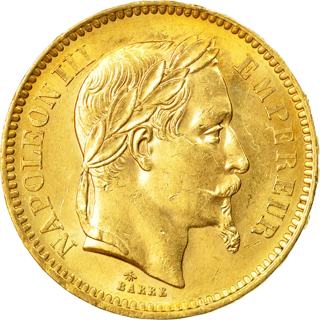 Münze, Frankreich, Napoleon III, 20 Francs, 1864, Paris, VZ, Gold, KM 801.1
