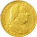 Moneta, Francia, Louis XVIII, 20 Francs, 1814, Paris, BB, Oro, KM 706.1