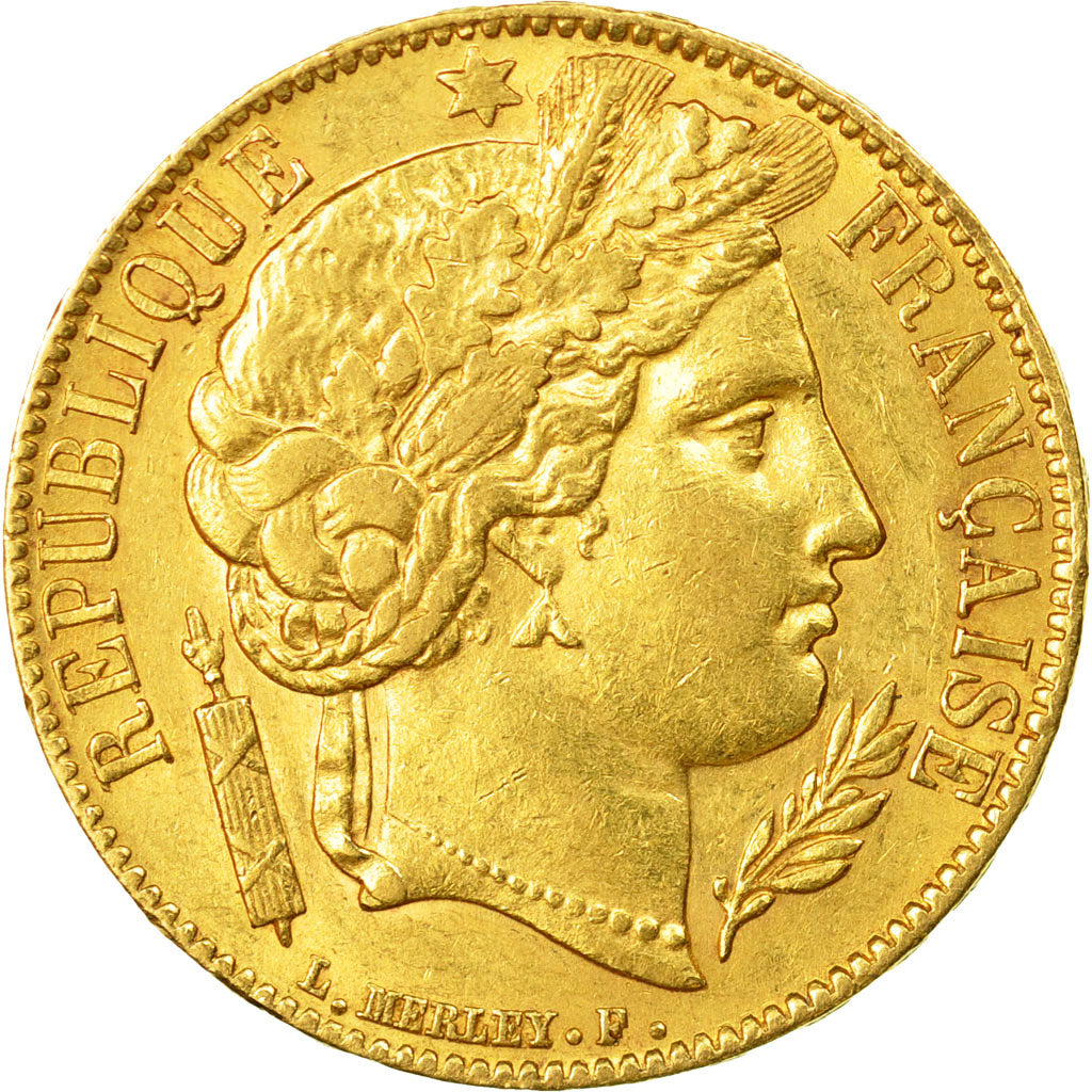 Moneta, Francia, Cérès, 20 Francs, 1851, Paris, BB+, Oro, KM:762, Gadoury:1059
