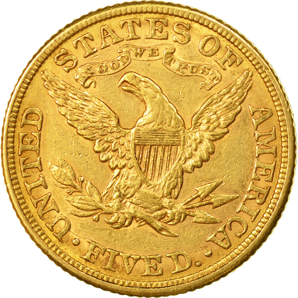 Coin, United States, Coronet Head, $5,1881, Philadelphie,EF(50-53)),Gold, KM 101