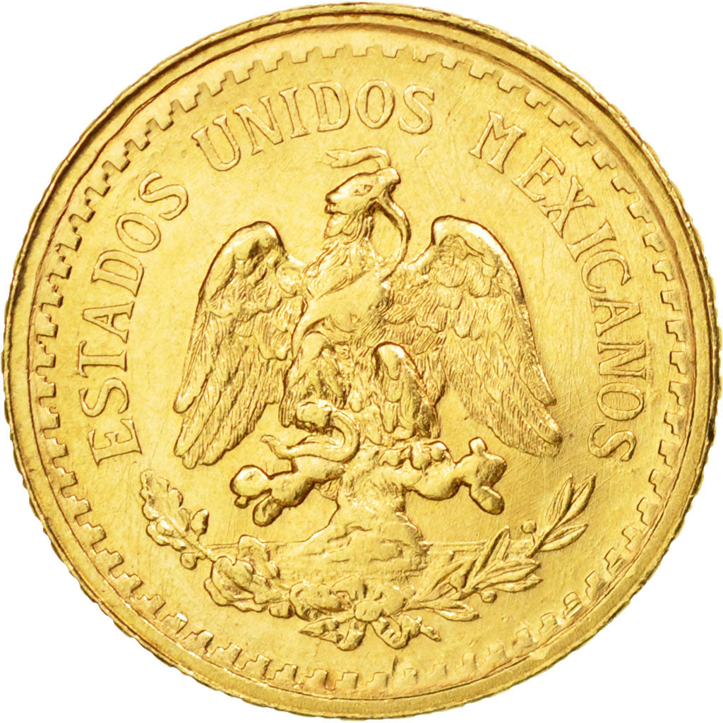 Coin, Mexico, 2-1/2 Pesos, 1945, Mexico City, AU(55-58), Gold, KM:463