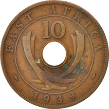Coin, EAST AFRICA, George VI, 10 Cents, 1939, EF(40-45), Bronze, KM:26.1