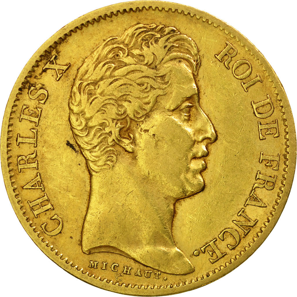 Coin, France, Charles X, 40 Francs, 1829, Paris, EF(40-45), Gold, KM:721.1