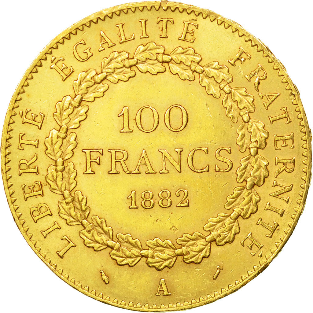 Münze, Frankreich, Génie, 100 Francs, 1882, Paris, SS+, Gold, KM:832
