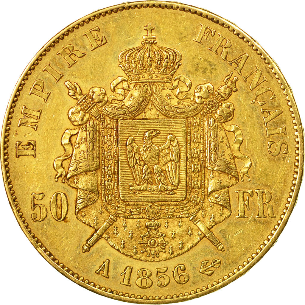 Monnaie, France, Napoleon III, 50 Francs, 1856, Paris, TTB+,Or,KM 785.1,Gad 1111