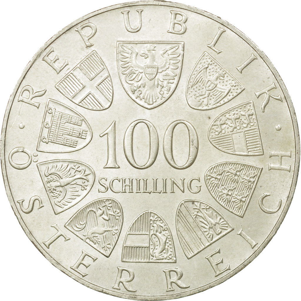 Coin, Austria, 100 Schilling, 1975, AU(55-58), Silver, KM:2923