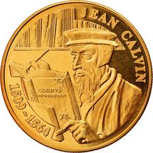 Switzerland, Medal, Jean Calvin, MS(64), Copper-Nickel Gilt