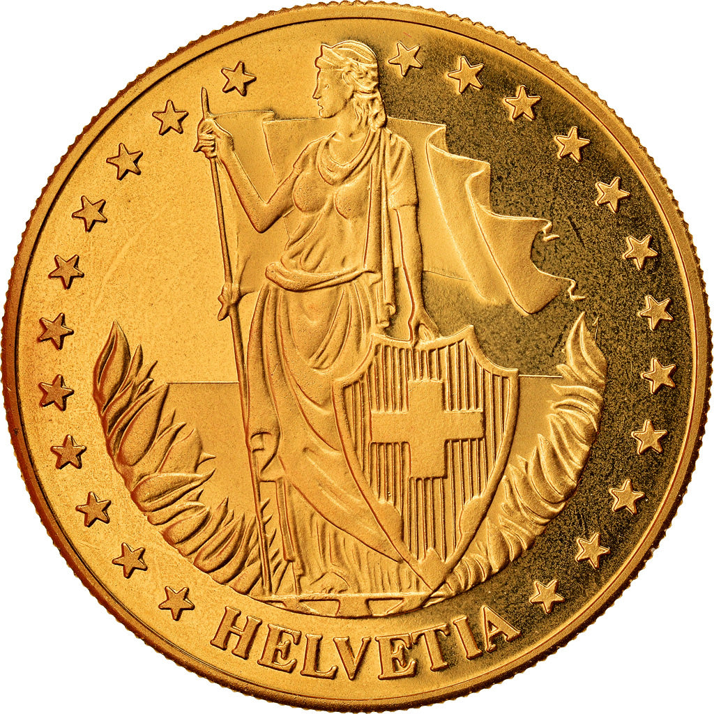 Switzerland, Medal, Jean Calvin, MS(64), Copper-Nickel Gilt