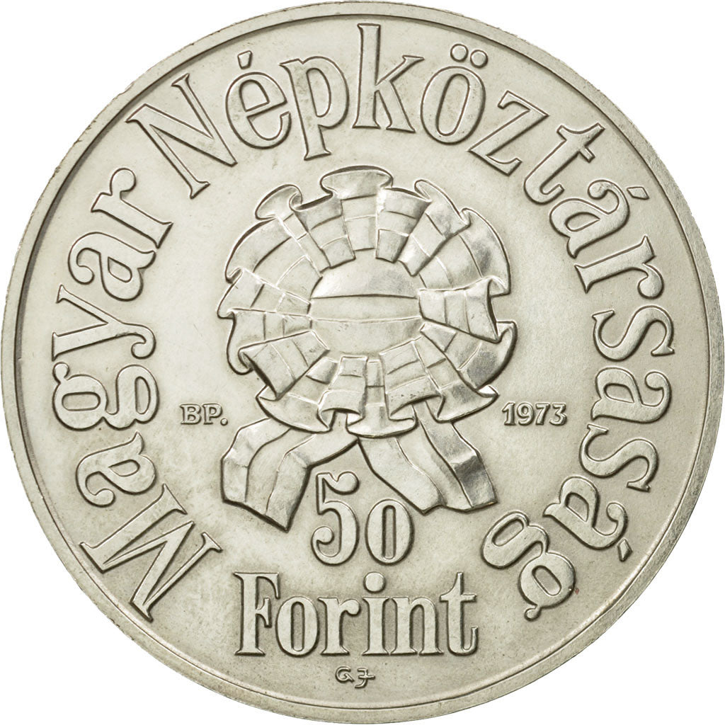 Coin, Hungary, 50 Forint, Otven, 1973, MS(60-62), Silver, KM:599