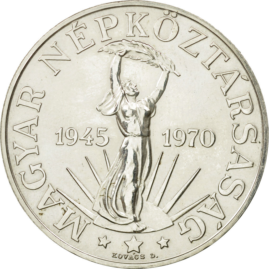 Coin, Hungary, 100 Forint, Szaz, 1970, MS(60-62), Silver, KM:593