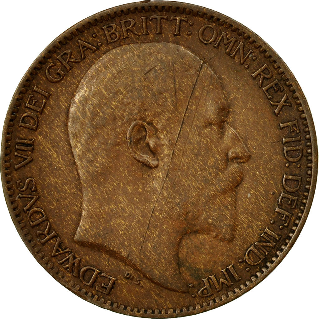 Coin, Great Britain, Edward VII, Farthing, 1906, AU(50-53), Bronze, KM:792