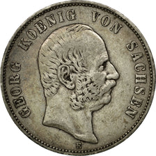 Coin, German States, SAXONY-ALBERTINE, Georg, 5 Mark,1903,Muldenhütten,AU(40-45)