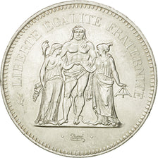 Coin, France, Hercule, 50 Francs, 1876, Paris, AU(55-58), Silver, KM:941.1