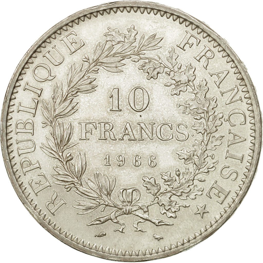 Coin, France, Hercule, 10 Francs, 1966, Paris, AU(55-58), Silver, KM:932