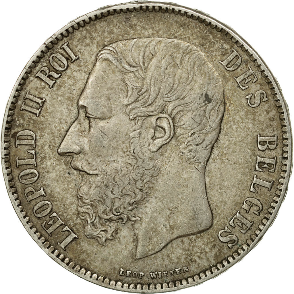 Coin, Belgium, Leopold II, 5 Francs, 5 Frank, 1870, EF(40-45), Silver, KM:24