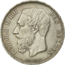 Coin, Belgium, Leopold II, 5 Francs, 5 Frank, 1867, EF(40-45), Silver, KM:24