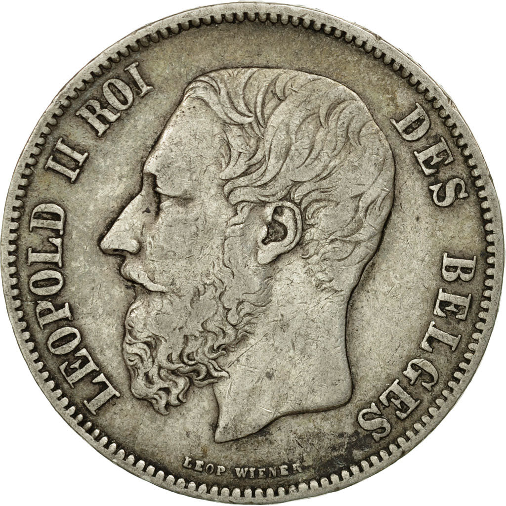Monnaie, Belgique, Leopold II, 5 Francs, 5 Frank, 1868, TTB, Argent, KM:24