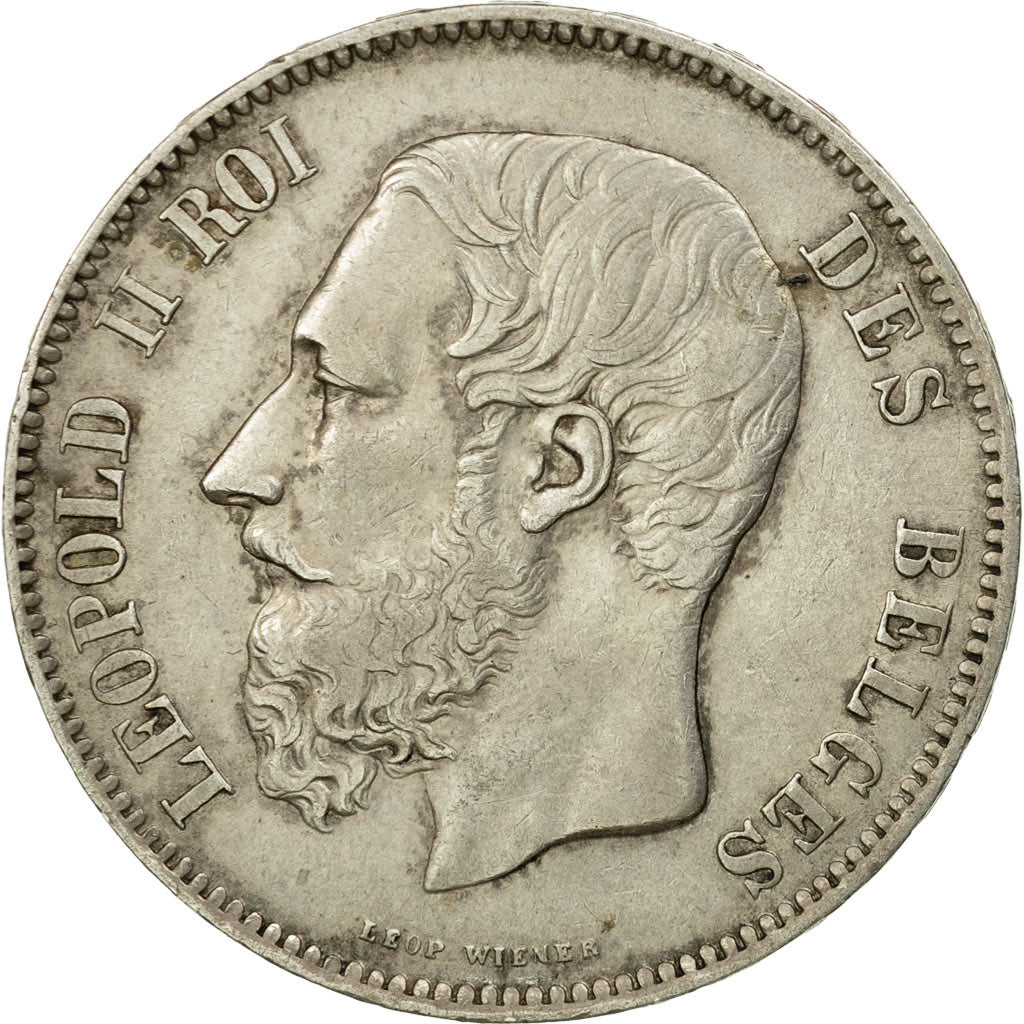 Coin, Belgium, Leopold II, 5 Francs, 5 Frank, 1869, EF(40-45), Silver, KM:24
