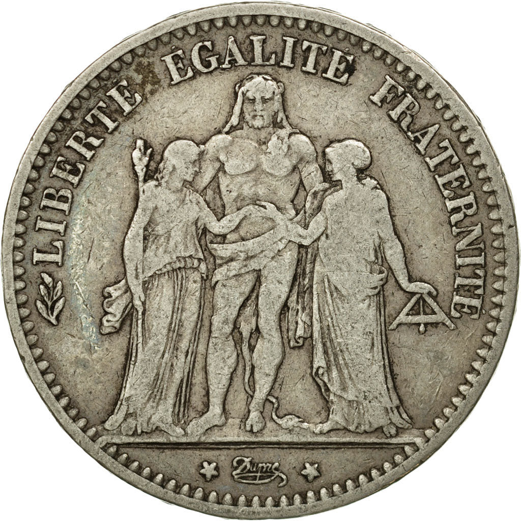 Monnaie, France, Hercule, 5 Francs, 1873, Paris,TB+,Argent,Gadoury:745a,KM 820.1