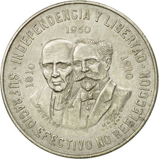 Moneda, México, 10 Pesos, 1960, Mexico City, MBC+, Plata, KM:476