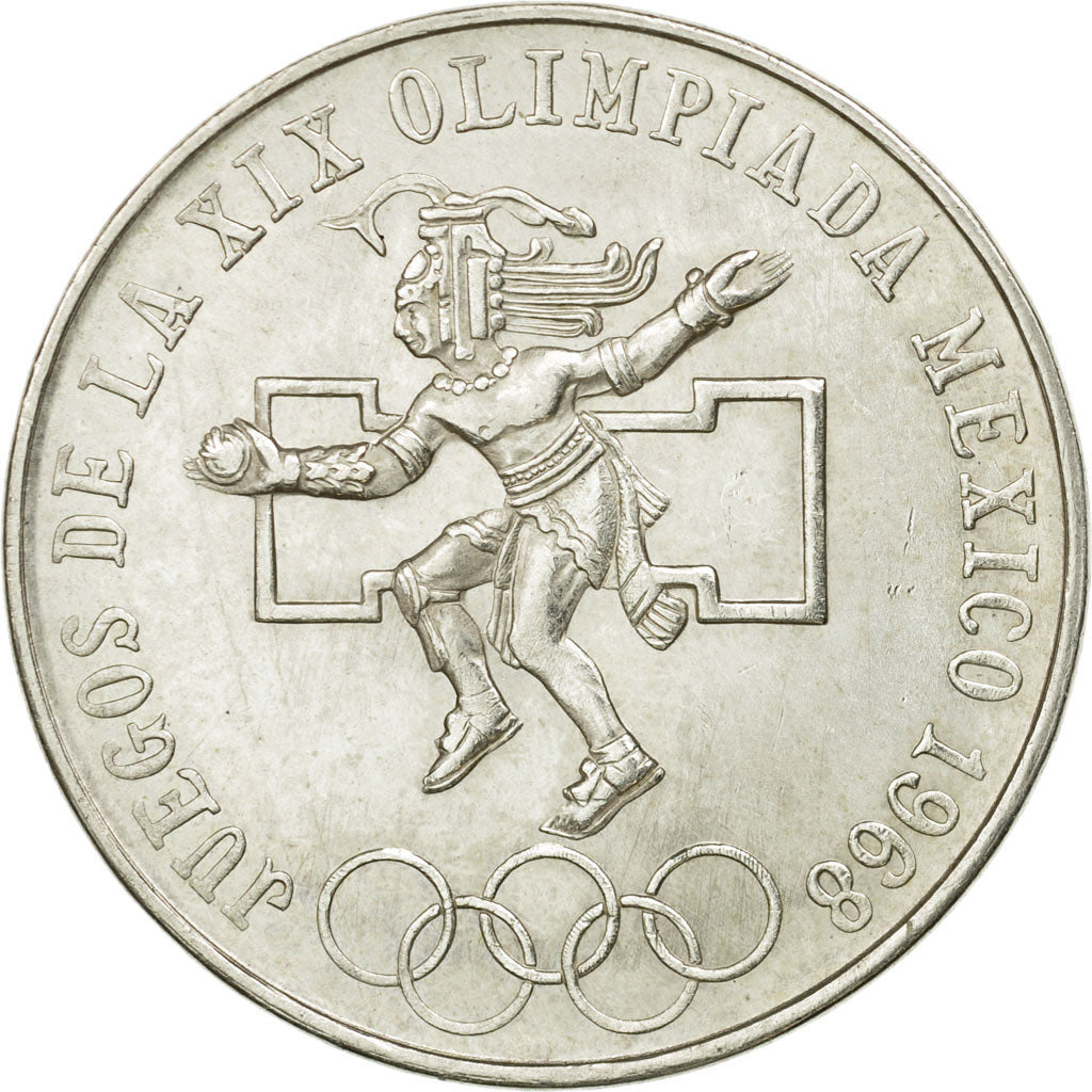 Coin, Mexico, 25 Pesos, 1968, Mexico City, AU(55-58), Silver, KM:479.1