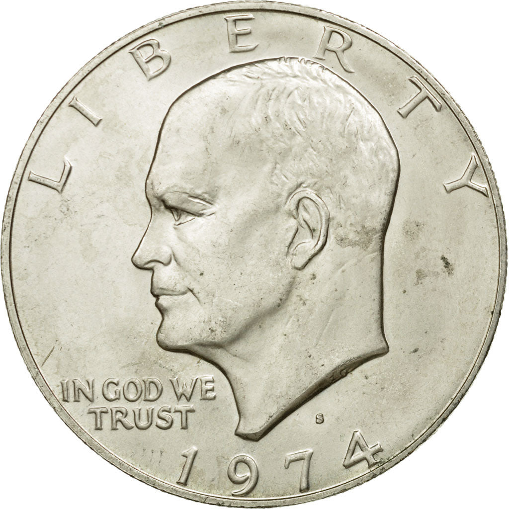 Coin, United States, Eisenhower Dollar, 1974, San Francisco, AU(55-58), KM 203a