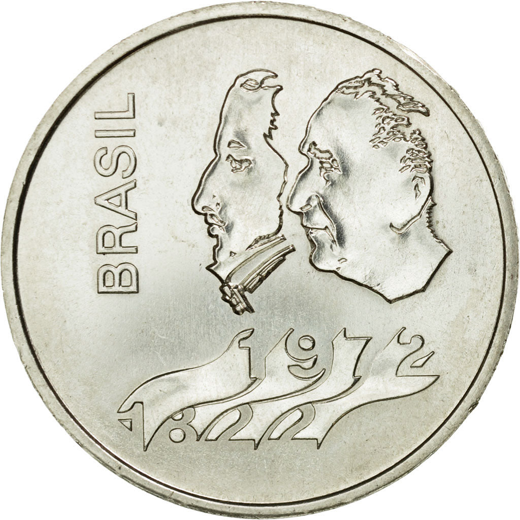 Coin, Brazil, 20 Cruzeiros, 1972, AU(55-58), Silver, KM:583