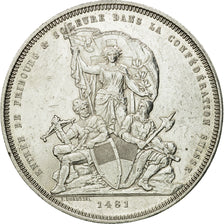 Coin, Switzerland, 5 Francs, 1881, EF(40-45), Silver, KM:S15