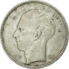 Coin, Belgium, 20 Francs, 20 Frank, 1935, AU(50-53), Silver, KM:105