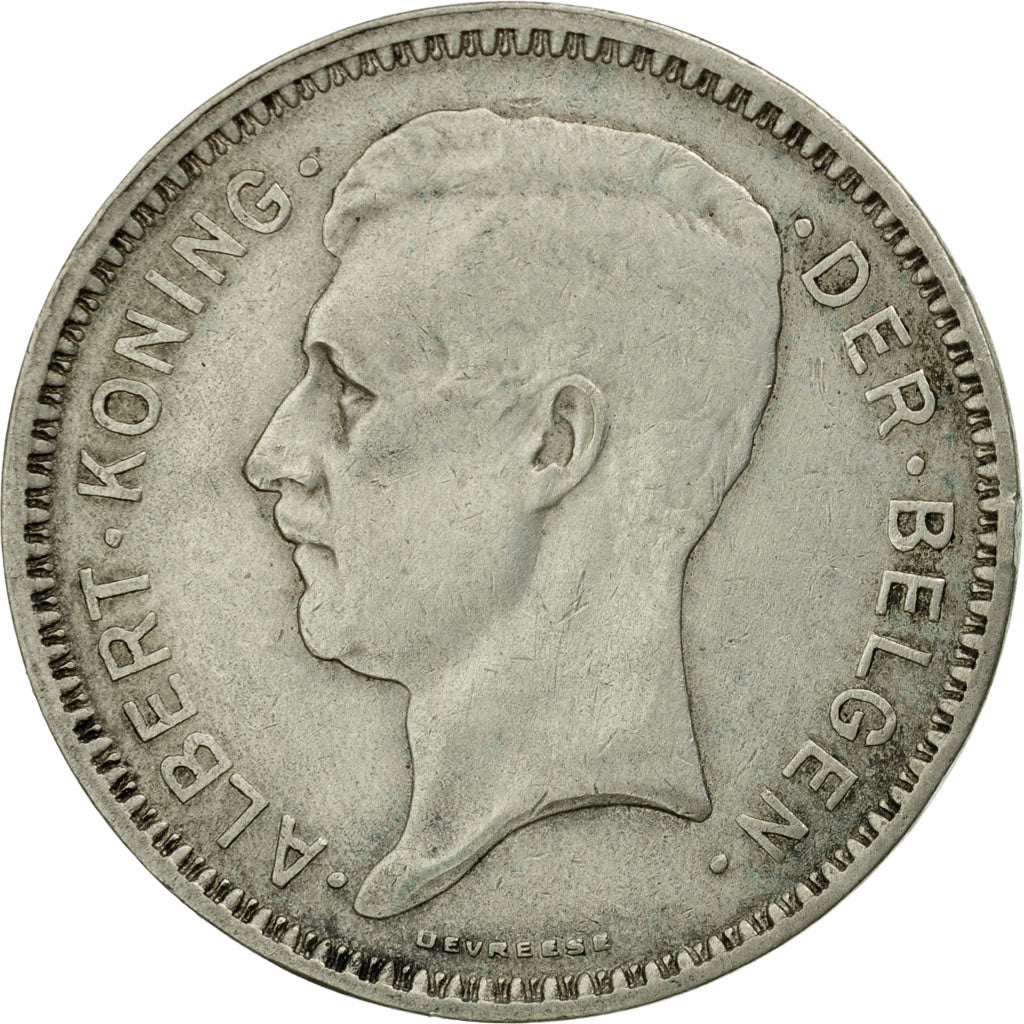 Moneta, Belgio, 20 Francs, 20 Frank, 1934, BB+, Argento, KM:104.1