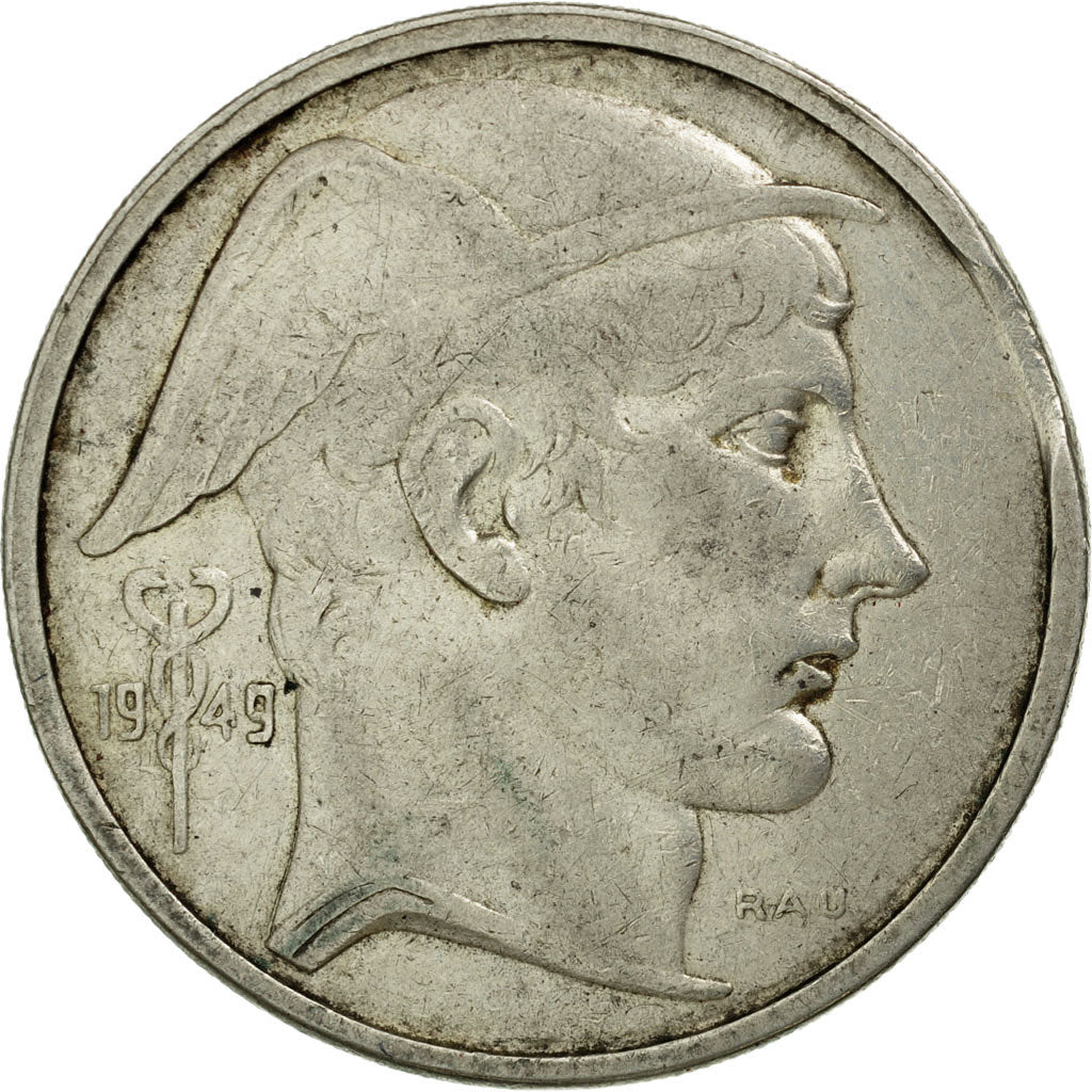 Coin, Belgium, 50 Francs, 50 Frank, 1949, EF(40-45), Silver, KM:136.1