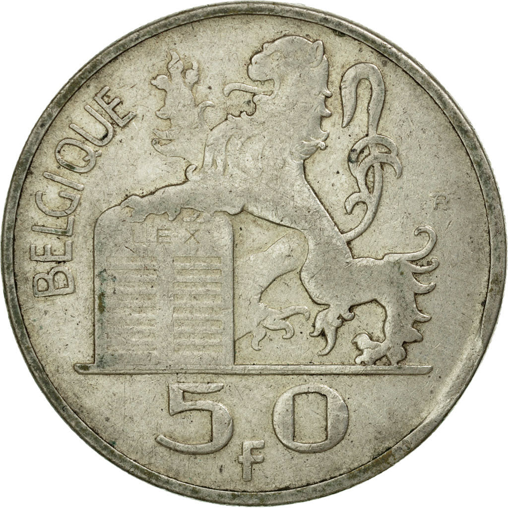 Coin, Belgium, 50 Francs, 50 Frank, 1949, EF(40-45), Silver, KM:136.1