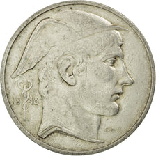 Coin, Belgium, 50 Francs, 50 Frank, 1948, AU(50-53), Silver, KM:136.1