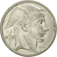 Coin, Belgium, 50 Francs, 50 Frank, 1951, AU(50-53), Silver, KM:136.1