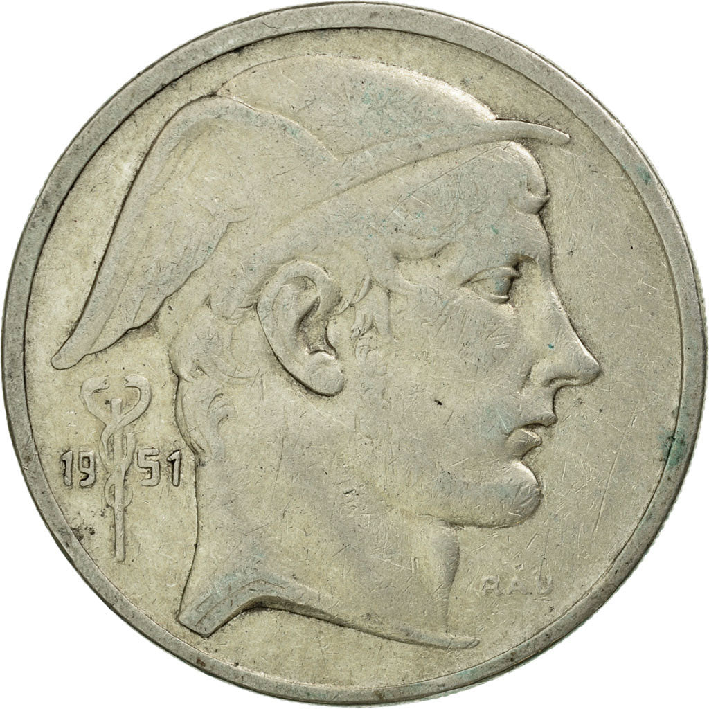 Coin, Belgium, 50 Francs, 50 Frank, 1951, EF(40-45), Silver, KM:137