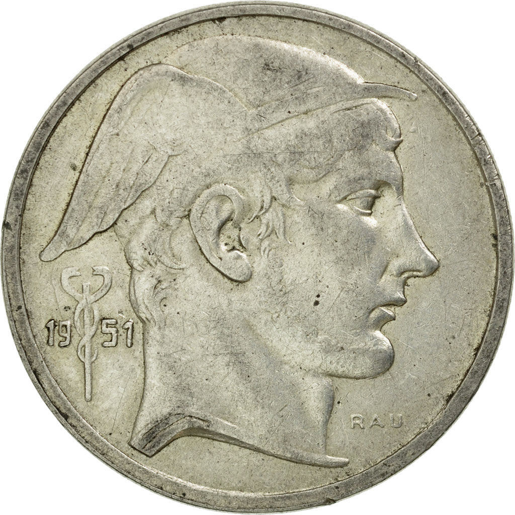 Moneta, Belgio, 50 Francs, 50 Frank, 1951, BB+, Argento, KM:137
