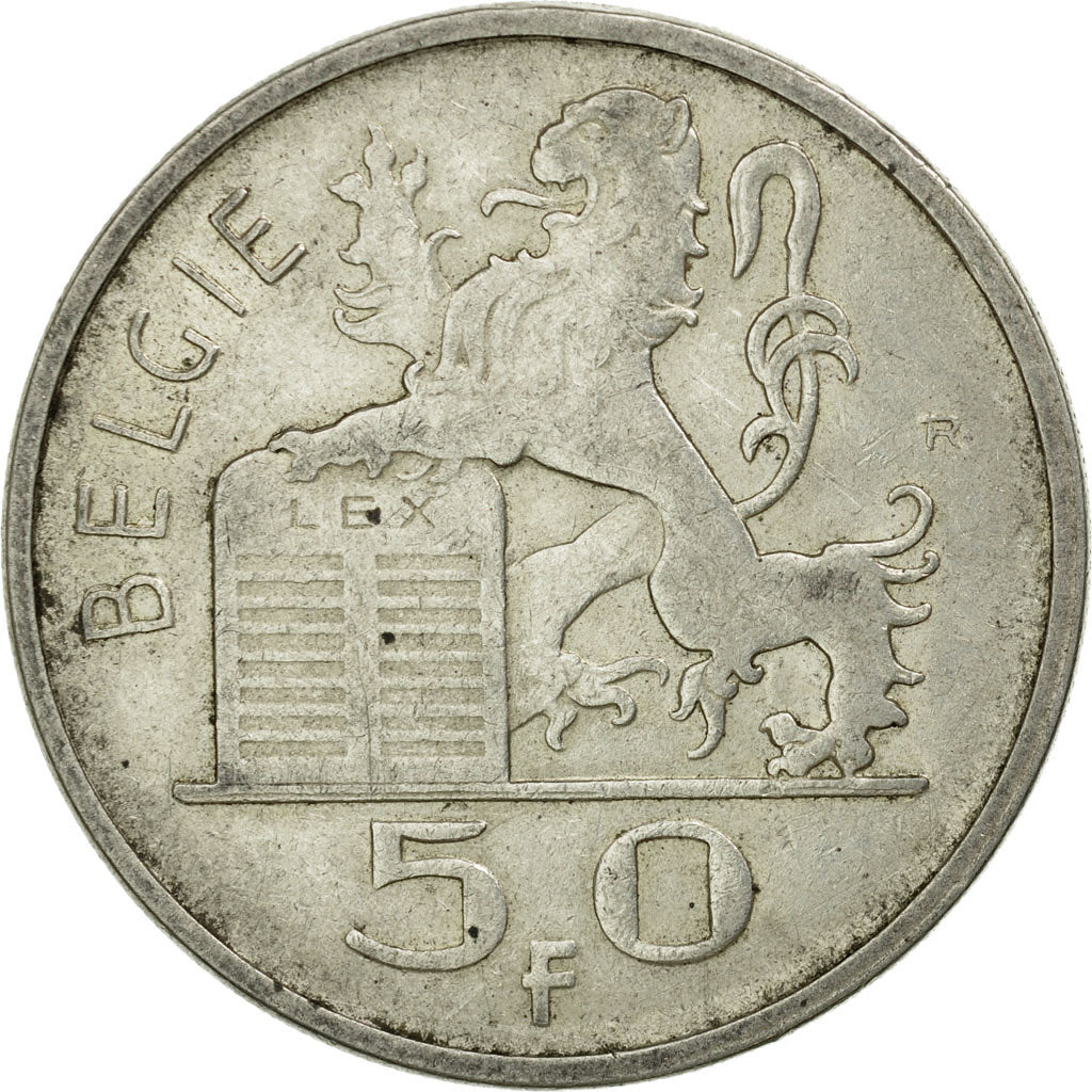 Moneta, Belgio, 50 Francs, 50 Frank, 1951, BB+, Argento, KM:137