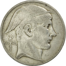 Coin, Belgium, 50 Francs, 50 Frank, 1948, EF(40-45), Silver, KM:137