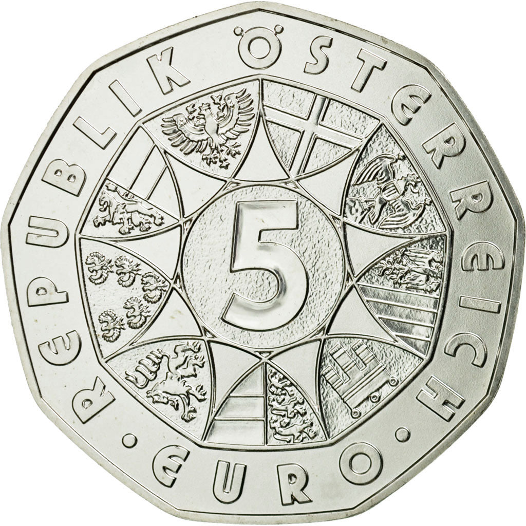 Coin, Austria, 5 Euro, 2010, Vienna, MS(63), Silver, KM:3192